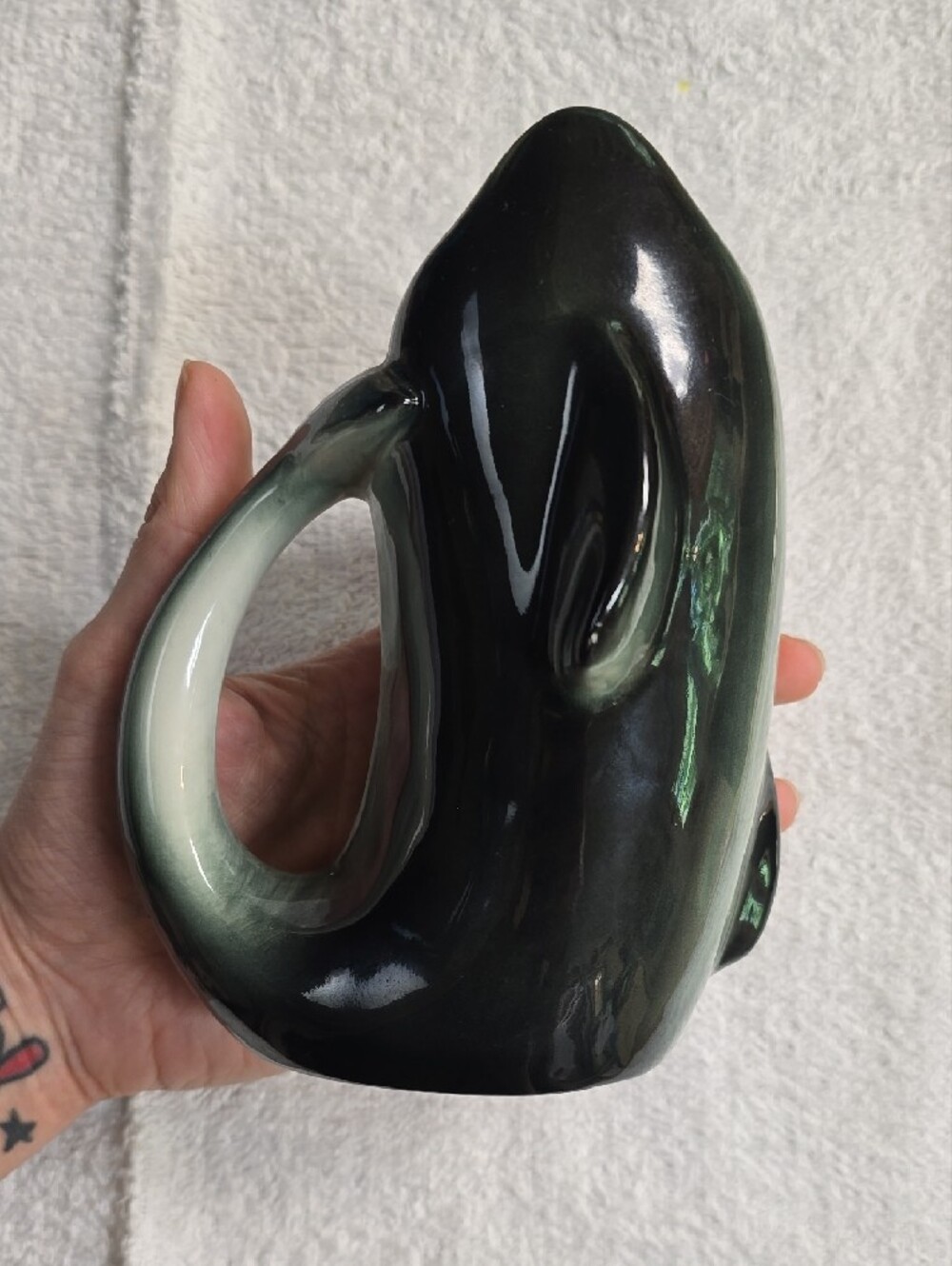 Ceramic Shark Tiki Glass Or Vase - Picture 5 of 11